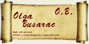Olga Busarac vizit kartica